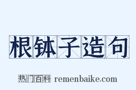 根钵子造句是什么意思的图片